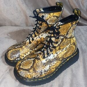 Doc Martens Snake Print Boots